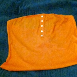 Orange Strapless Bodysuit